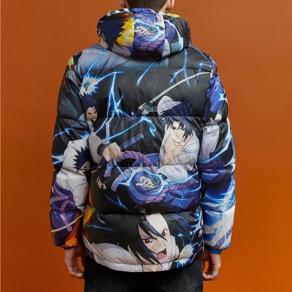 Naruto Sasuke printed puffer jacket - Picture 2 of 7